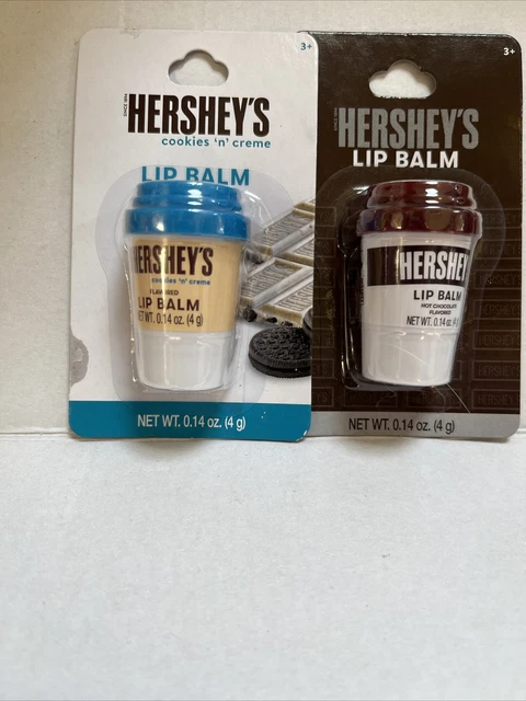 Hershey's Hot Chocolate & Cookies N Creme Flavored Lip Balm, 0.14 oz (2 Pc)