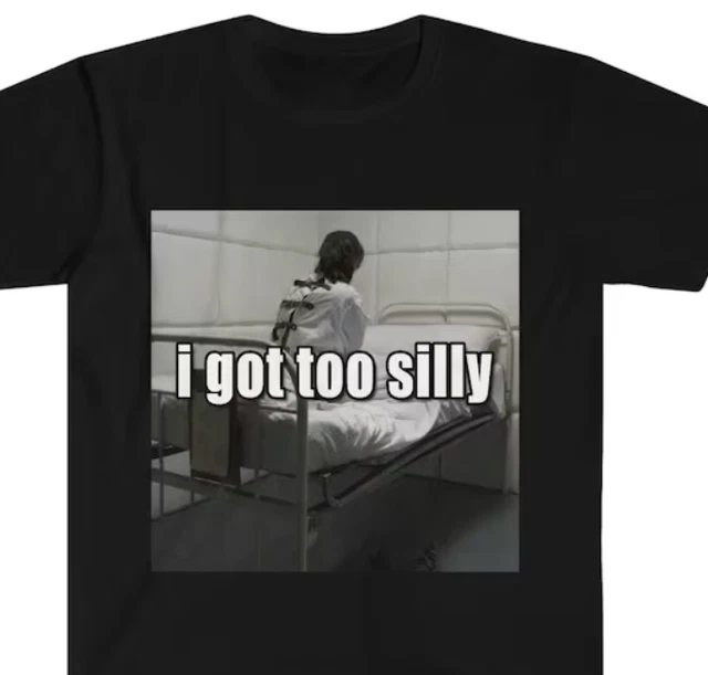 Funny Meme  I Got Too Silly Psycho Joke Tshirt Unisex Tee Gift