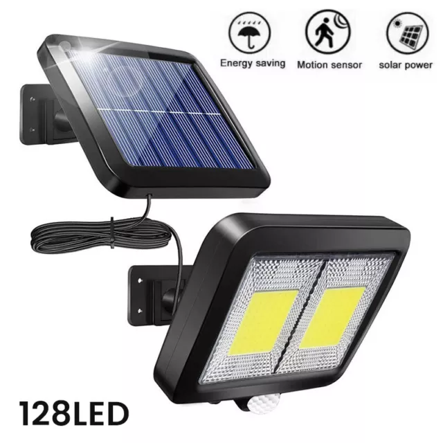 108COB Solarleuchte Solarlampe Bewegungsmelder Außen Fluter Sensor Strahler