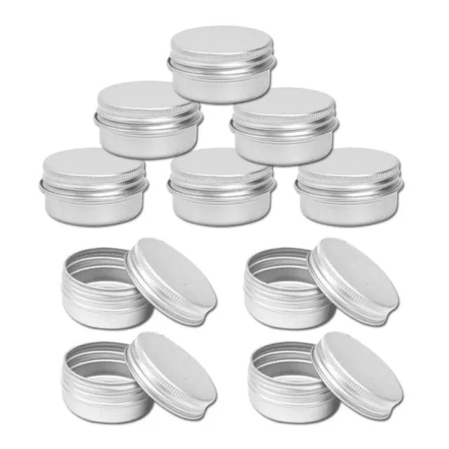 25 Piezas 15Ml  de Vela de Maquillaje Grande de Estaño de Aluminio Bote3076