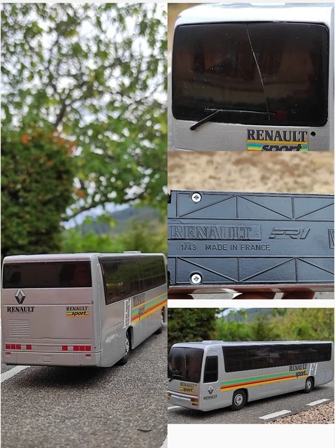 Bus Renault FR1 Eligor LBS 1/43 - Pub Renault Sport F1 - Pièces Manquantes