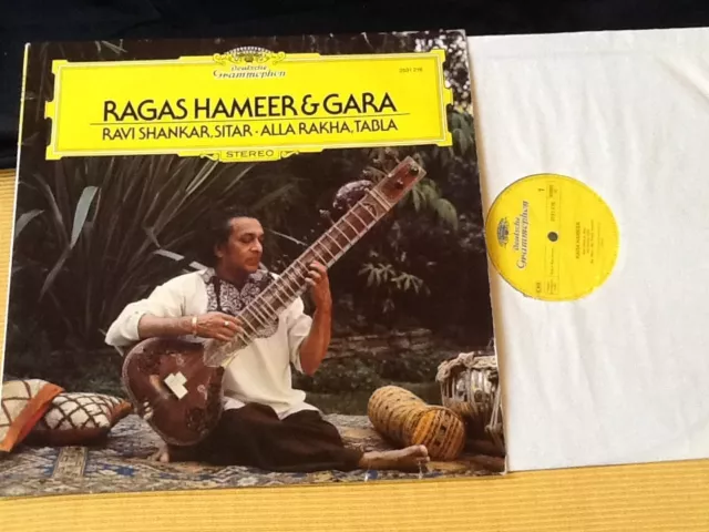 RAGAS HAMEER & GARA Ravi SHANKAR SITAR alla Rakha Tabla LP Vinyl  DGG 2531216