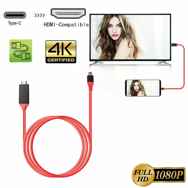 MHL USB Type C to HDMI 1080P HD TV Cable Adapter For Android LG Samsung MacBook