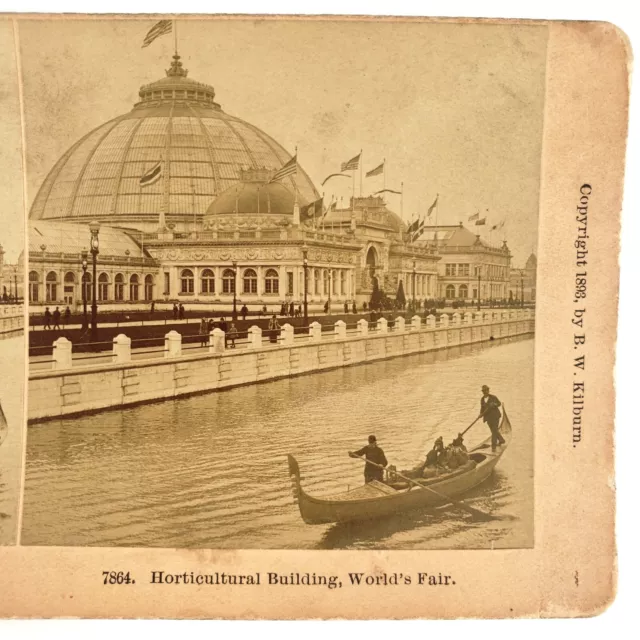 Horticultural Building Worlds Fair Stereoview c1893 Chicago Exposition H1712