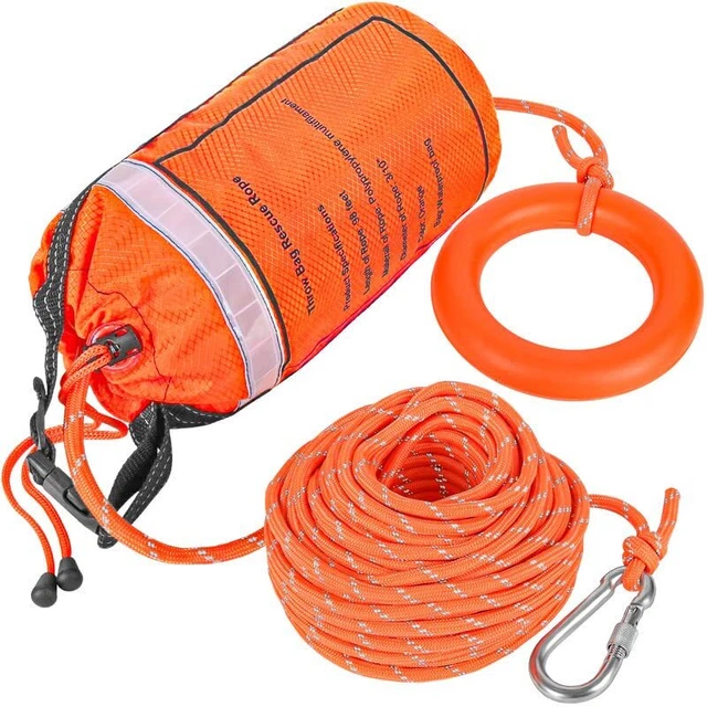 Water Rescue Throw Bag with 50/70/98FT Length of Rope in 3/10In 70ft