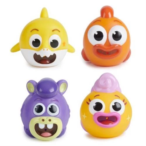 Pinkfong Baby Shaek's Bath Squirt Toy 4 Pack New in Box