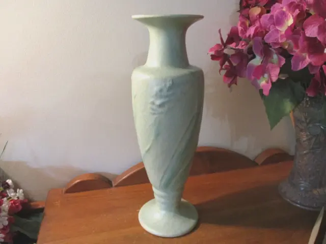 Roseville "Cremona" Pale Green 1927 Art Nouveau 12 1/4" Vase