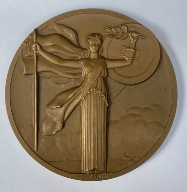 Medaille En Bronze Par Turin : La Providence - Accidents @ French Medal Art Deco