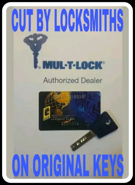 6 x garrison key cut to code , mul t lock key cut to code ,7x7 key cutting