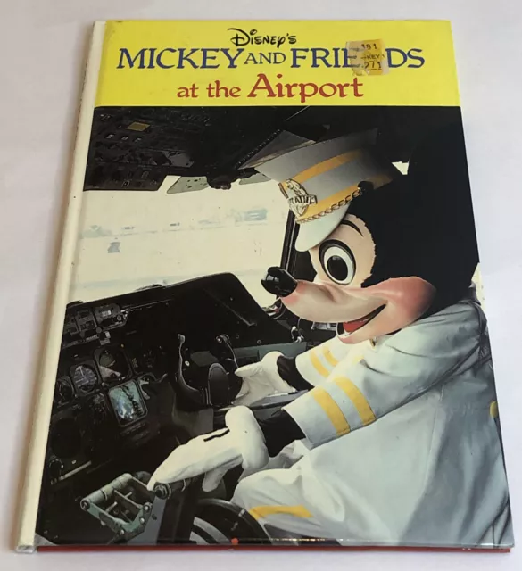 Disneys Mickey And Friends At The Airport- HTF- Small Hardcover Book- 1980