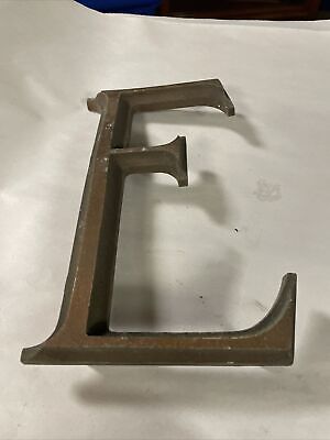 Vtg or Antique Letter E- Building Marquee Sign Beautiful Cast Bronze Brass