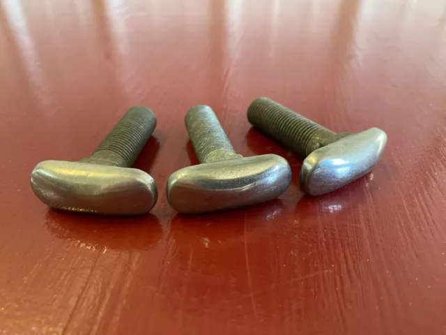 1930 's 1940 's 1950 's BUMPER BOLT RECTANGULAR  HEAD LOT (3) VINTAGE