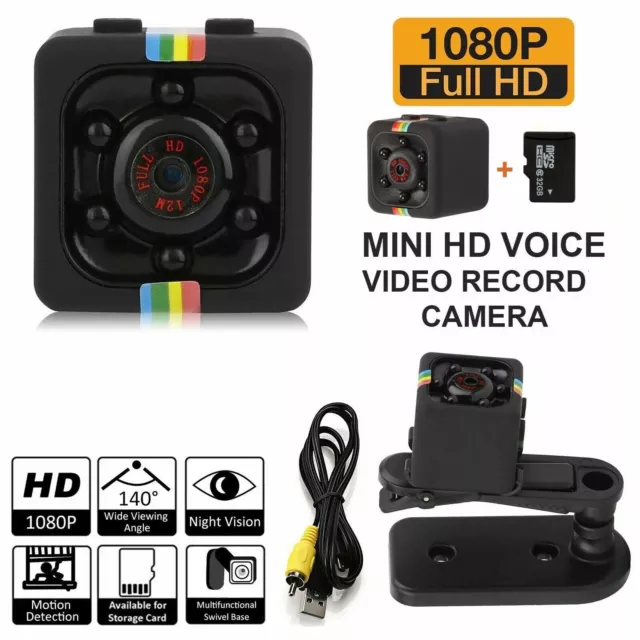 Mini Kamera SQ11 HD 1080P Camcorder Sport Mini DV Video Recorder + 32GB Karte DE