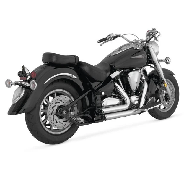 Vance & Hines Shortshots Staggered Chrome Exhaust Yamaha XV1700 Road Star 18517