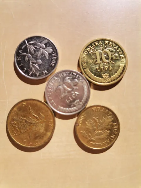 Münzen, Sammlung, Konvolut, Kroatien, 5 Stück !