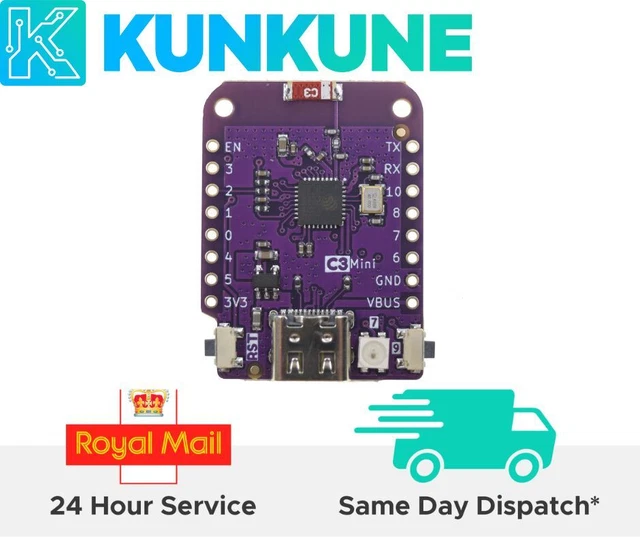 C3 Mini V2.1.0 - LOLIN WIFI Bluetooth LE BLE IOT Board ESP32-C3FH4 ESP32-C3 -UK