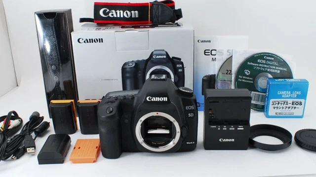 Near MINT in Box Canon EOS 5D Mark II 21.1 MP DSLR Camera 1328 shots From Japan