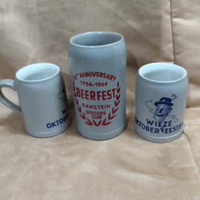 Super Rare Vintage Beerfest 10 year anniversary set Wieze oktober Fest Mug Stein