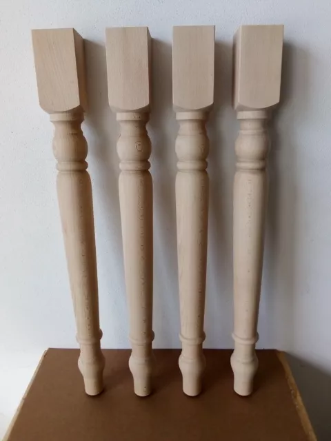 Gambe in legno per tavolo modello "TORNITA SEMPLICE Taglia M" - Set di 4 pz.