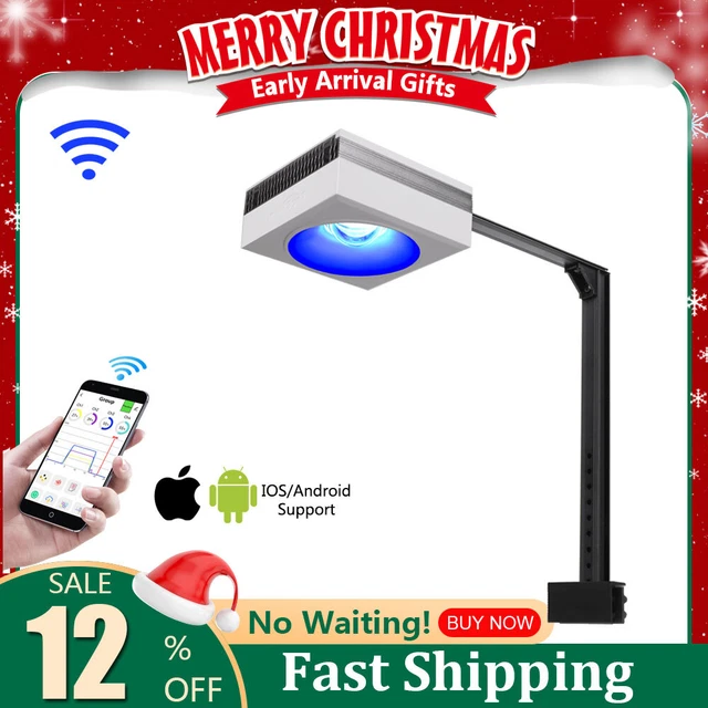 PopBloom RL90 WiFi Marine Aquarium Light LED 24" Fish Tank Lighting APP Control