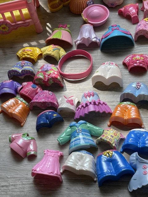 Fisher Price Snap N Style Dolls Ballerina Baby Dog CRIB Huge Wardrobe Closet Lot 5