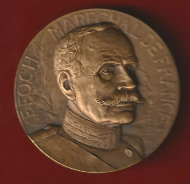 Selten Medaille Von F. Foch Marschall De France, Gerechtigkeit - Freiheit 1918