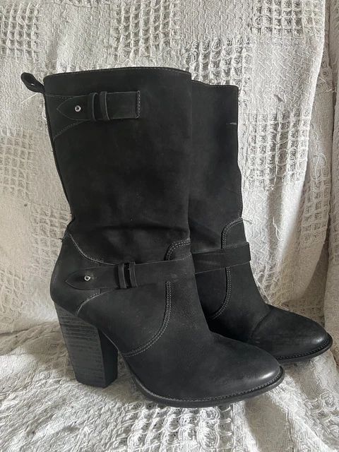 BELSTAFF BLACK AGNES PH Slim Boots Size 5. Cost 425. Currently In Store 65.00 PicClick UK