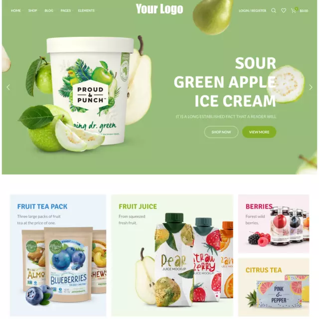 Organic Online Store Web Design with Free 5GB VPS Web Hosting