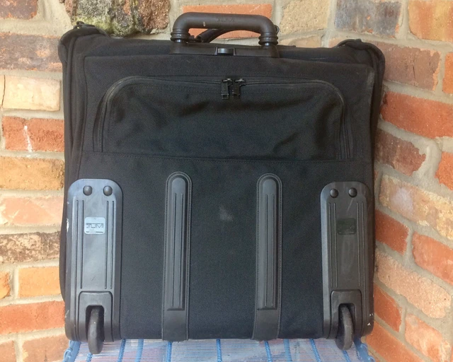 🎁 Xclnt! TUMI Rolling Garment Bag black ballistic nylon bi-fold 13x19x22" USA! 4