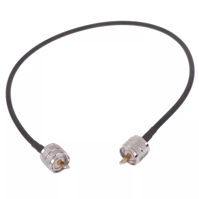 50cm Gold UHF PL259 Male To Male Coax Pigtail Jumper Cord RG58 Coaxial Cable_FM