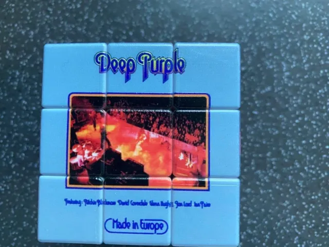 Deep Purple Rubik's Cube, presentation box and display plinth...  gift?    19