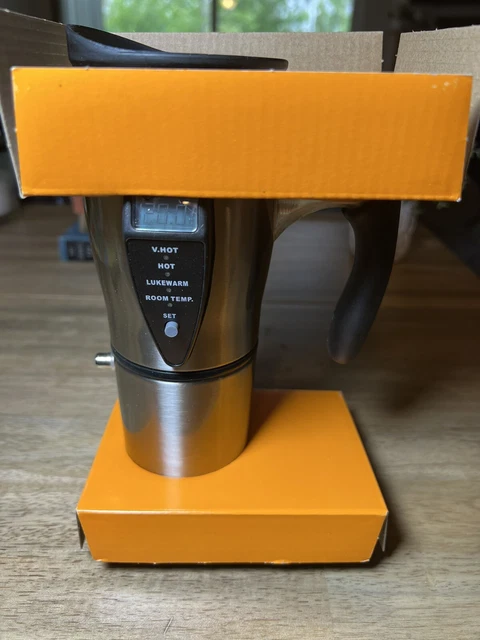 SmartGear Digital Heated Insulated Travel Mug 12V Charger LCD Display NEW in Box 5
