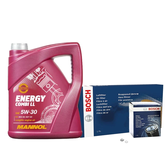 BOSCH Pacchetto di ispezione 5L MANNOL Energy Comby LL 5W-30 per Mitsubishi