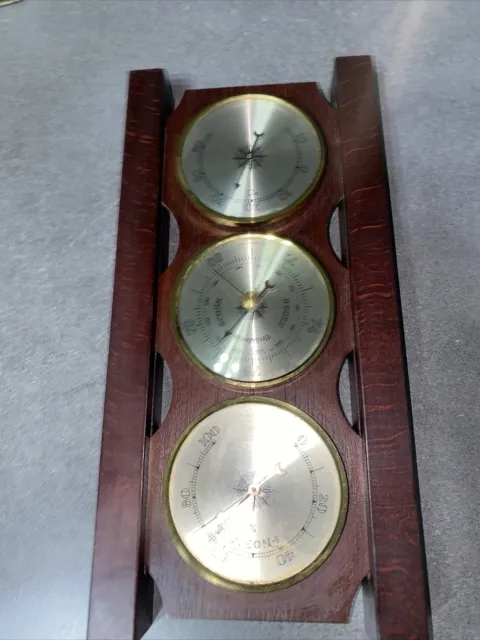 Barometer Hygrometer   Holz 28x 13,5 cm