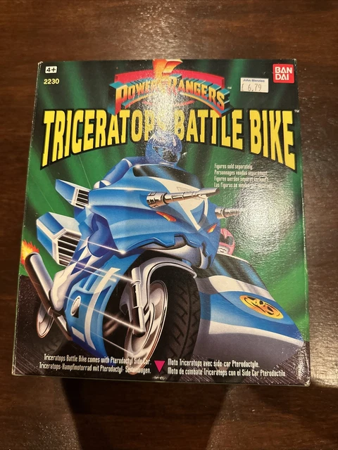 MIGHTY MORPHIN POWER Rangers Blue Ranger Triceratops Battle Bike - Ban ...