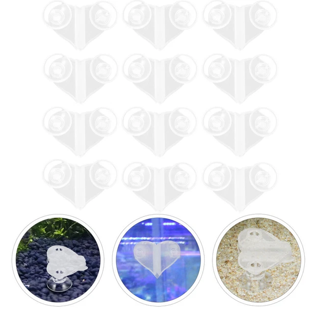 12 Pcs Suction Cup Divider Sheet Plate Clamp Glass Stand Fish Tank Divider Clips