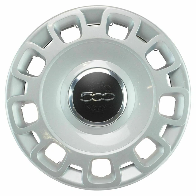 20122017 FIAT 500 15" Steel Wheel Silver Hub Cap Cover New Oem Mopar