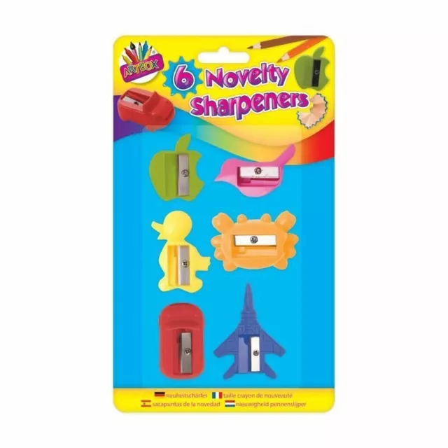 6 x Novelty Sharpeners Pencil Sharpener Stationary School Kid Party Bag fillers