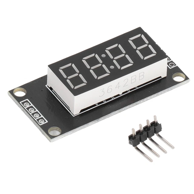 0.36 Pouces 5V 4 Chiffres 7 Segments LED Numérique Tube Lumière Bleue Module