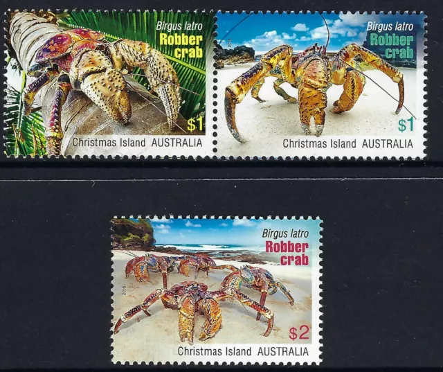 2016 Christmas Island SG# 825-827 Robber Crabs set of 3 Mint MUH MNH