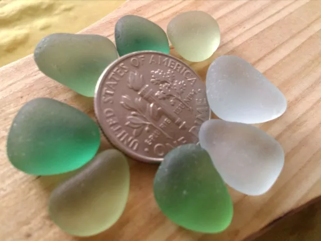 A Lot of 8 pieces,Jewelry Quality Triangle - Genuine Sea Glass from Portugal