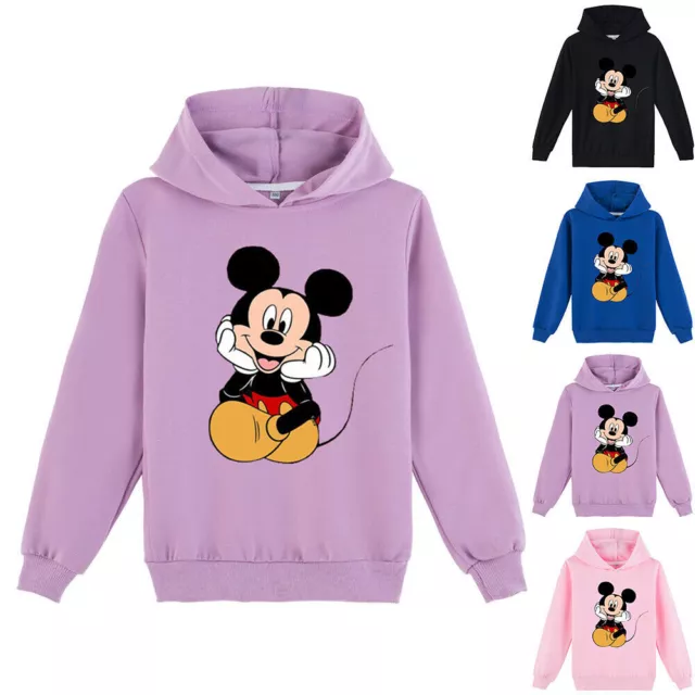 Kinder Jungen Mädchen Mickey Maus Kapuzenpullover Hoodie Sweatshirt Pullover Top 3