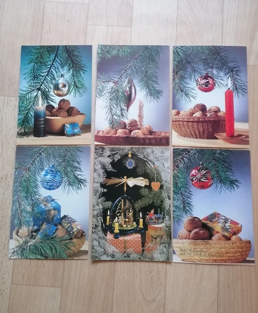 DDR WEIHNACHTEN 6 Weihnachtskarten Postkarten Karten Motivkarten