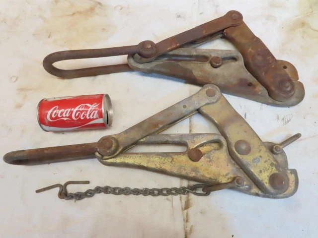 2 Good Used Klein Tools 1628-16AT Cable Puller Bell-System Type H Grip