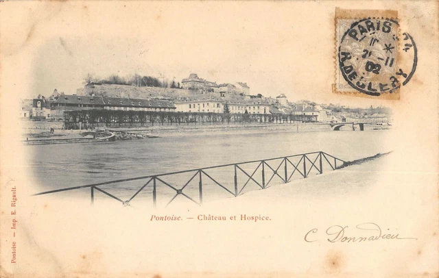 Cpa 95 Pontoise Chateau Et Hospice