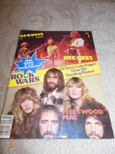 1978 GROOVES Magazine  Bee Gees Barry Robin Maurice Gibb Fleetwood Mac Poster 78