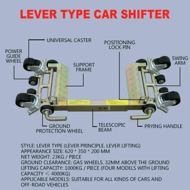 1P 3T Car shifter hydraulic Lever type Trailer ,Manual car shifter, trailer tool