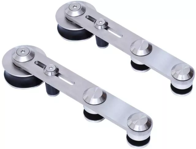 4-16FT Stainless Steel Sliding Door Track Hardware Kit Closet for Glass Door