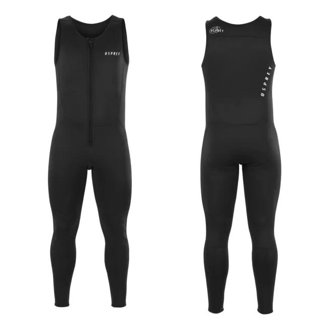 Osprey Mens Long John 3mm Wetsuit | Short Sleeve Neoprene Wetsuit, Black