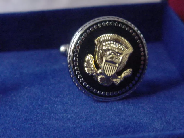 Pair of  Presidential Barack Obama cufflinks  -Silver color